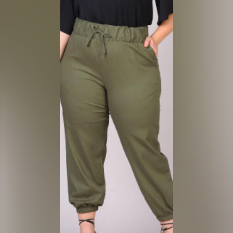 calça jogger linho plus size