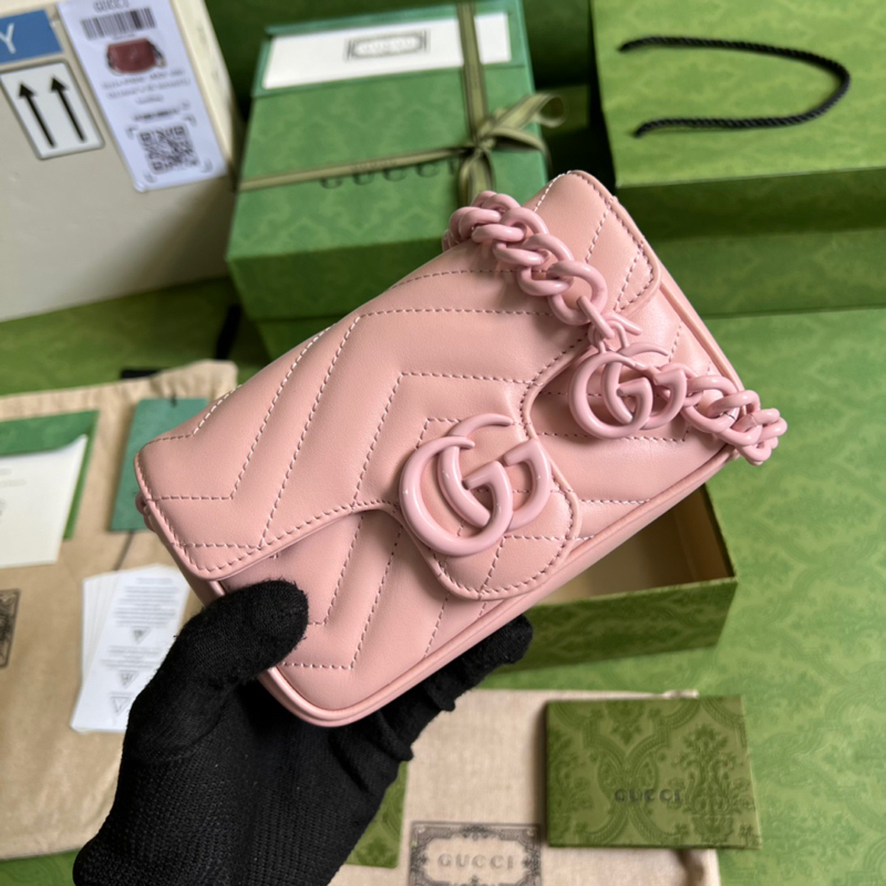 Bolsa Gucci Super Mini Rosa