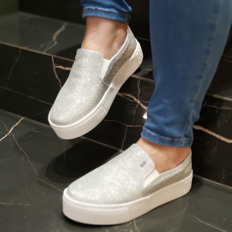 Tênis Slip on Prata - Santa Lolla - Conquest Concept Store - Bagy