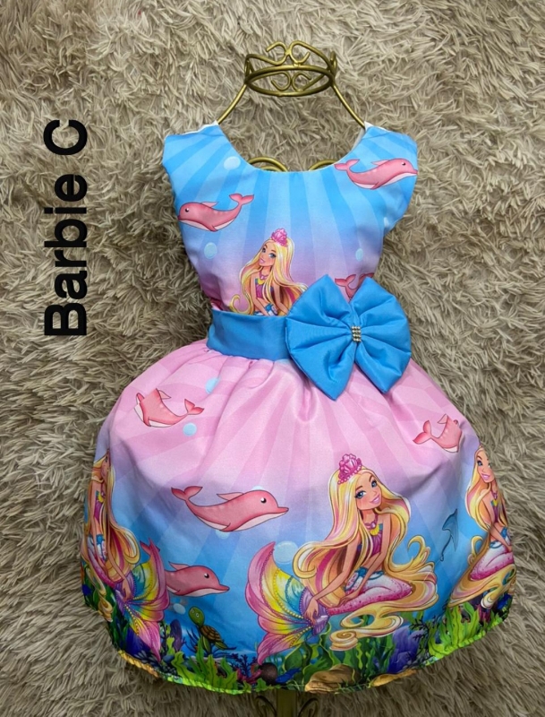 Vestido Barbie Sereia