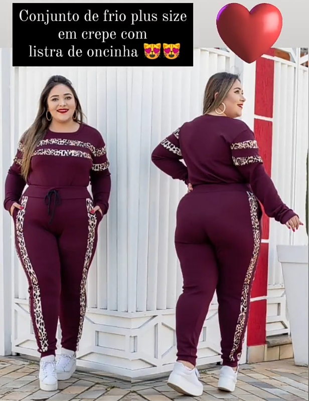 conjunto de frio plus size