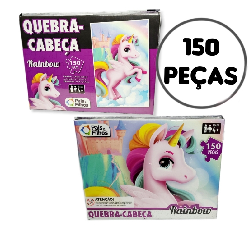 Quebra Cabeça Rainbow 150 Peças - Pais e Filhos