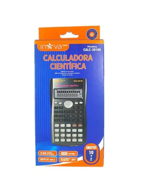 Calculadora Científica 10+2 Dígitos 240 Funções Classe Preta