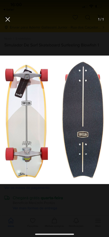 Surfeeling USA Blowfish Surfboard Series Skateboard