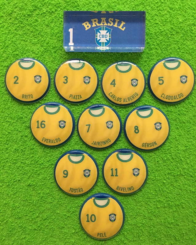 Kit Jogo Futebol De Botão Completo Seleções 2 Clássicos Original